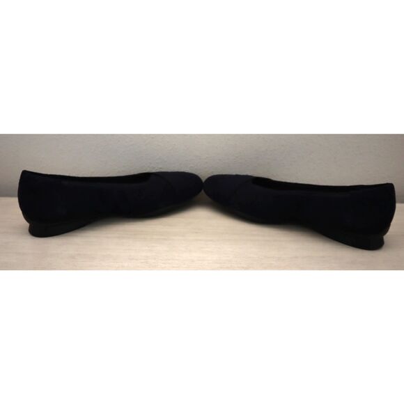 Clarks 26184317 Women's Sz 8.5M Navy Suede Jazmynn Gem Square Toe Flats - Picture 11 of 13